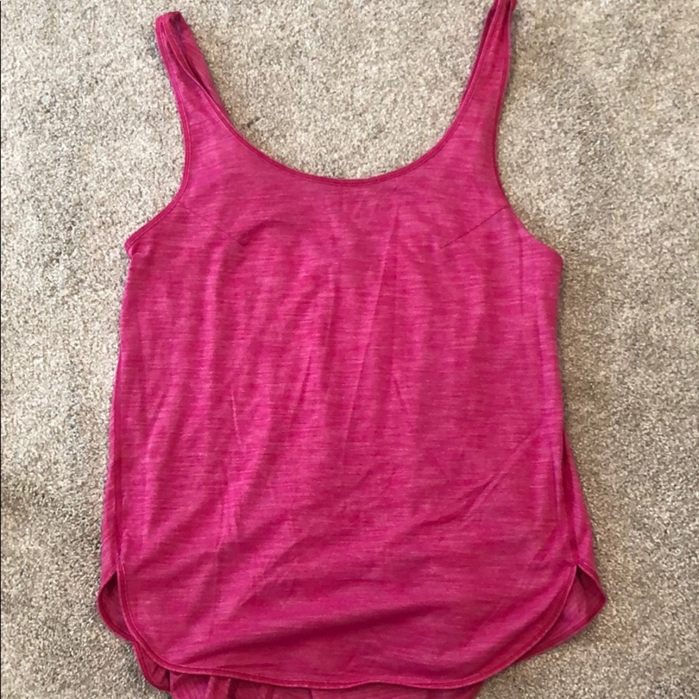 Pink lululemon tank